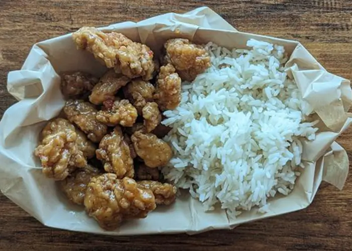 Plain Rice and 1 Flavor Chicken Bites